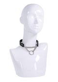 Sex and Mischief Shadow Day Collar - Black/Metal/Silver