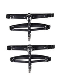 Sex and Mischief Shadow Garters - Black/Silver
