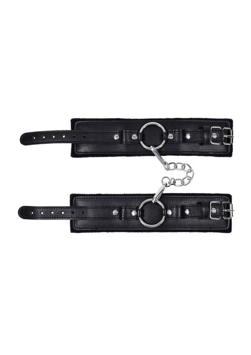 Sex and Mischief Shadow Handcuffs - Black/Silver