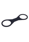 Sex and Mischief Shadow Silicone Cuffs - Black - Large