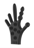Shots Fist It Stimulation Silicone Textured Glove - Black