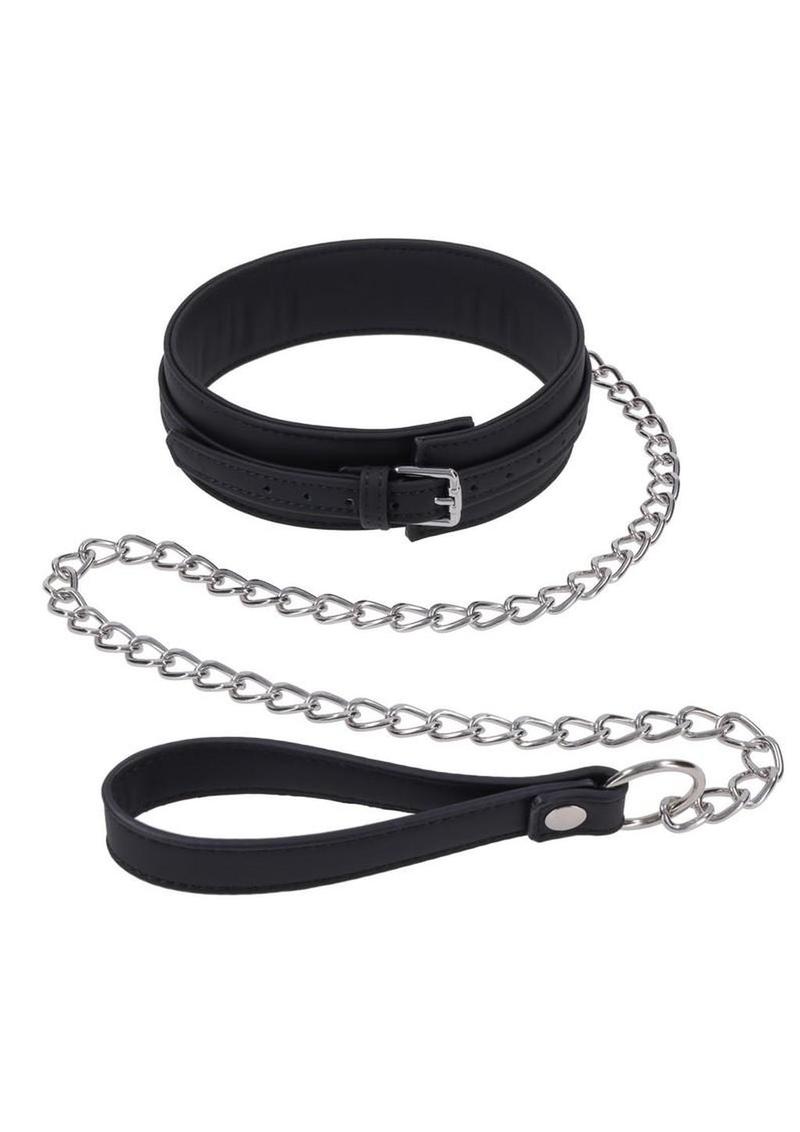 Signature Midnight Muse Collar and Leash - Black/Silver