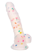 Party Boy Silicone Studs Dong with Suction Cup 5.25in Insert - Multicolor