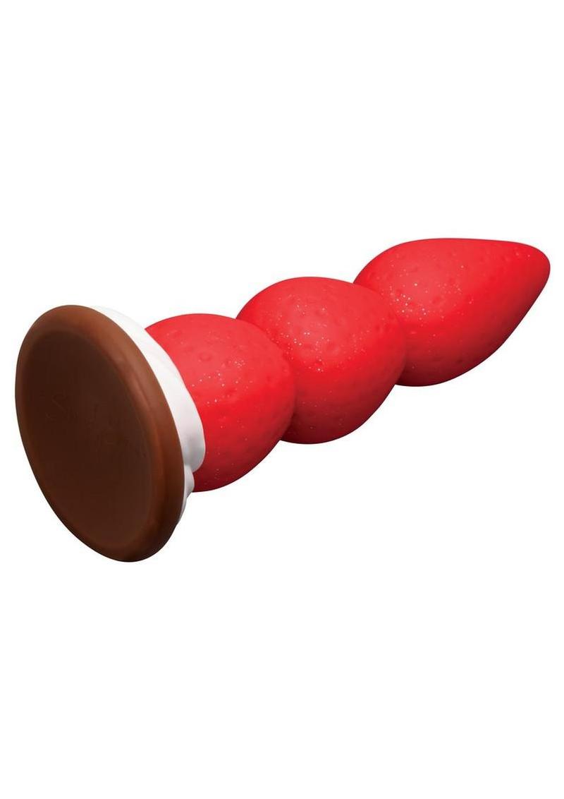 Simply Sweet Strawberry Sweet Cream Premium Silicone Dildo