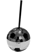 Soccer Ball Disco Cup - Black/Silver