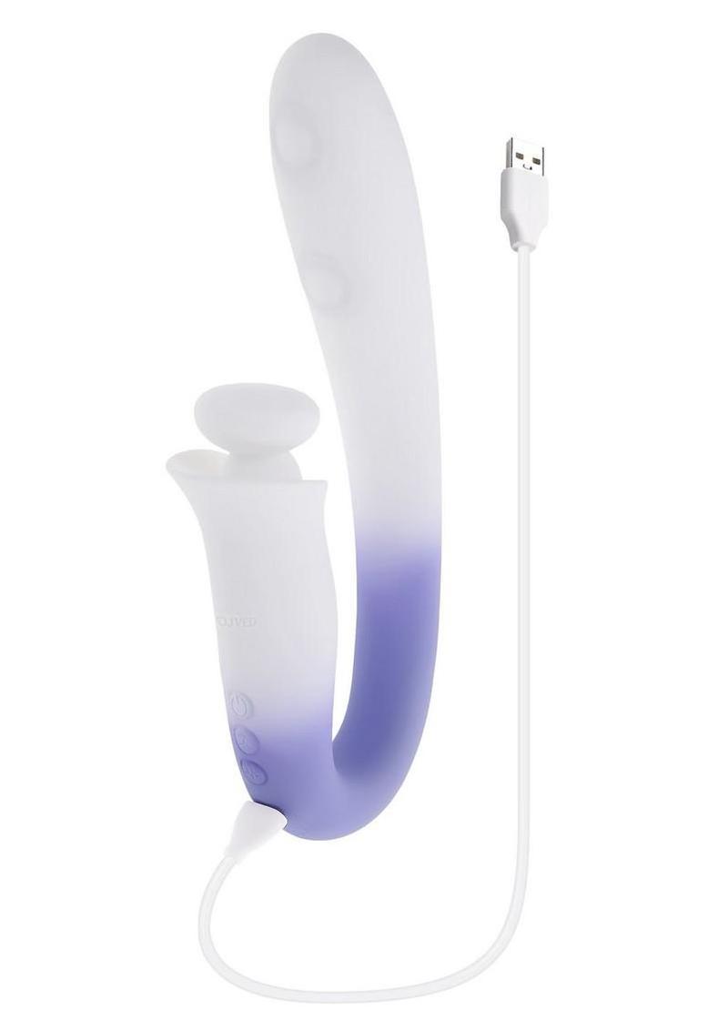 Spring Loaded Rechargeable Silicone Dual Vibrator