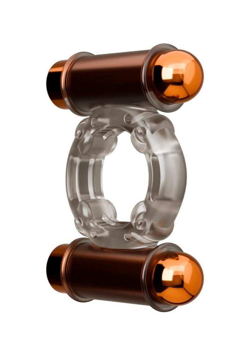 Stay Hard Vibrating Rechargeable Cock Ring Set with Sleeve and 2 Bullets