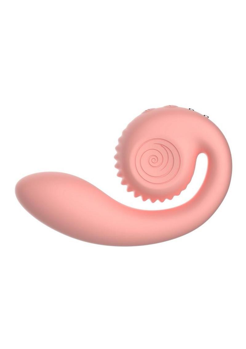 Svibe Snail Gizi Rechargeable Silicone Rabbit Vibrator - Peachy - Pink