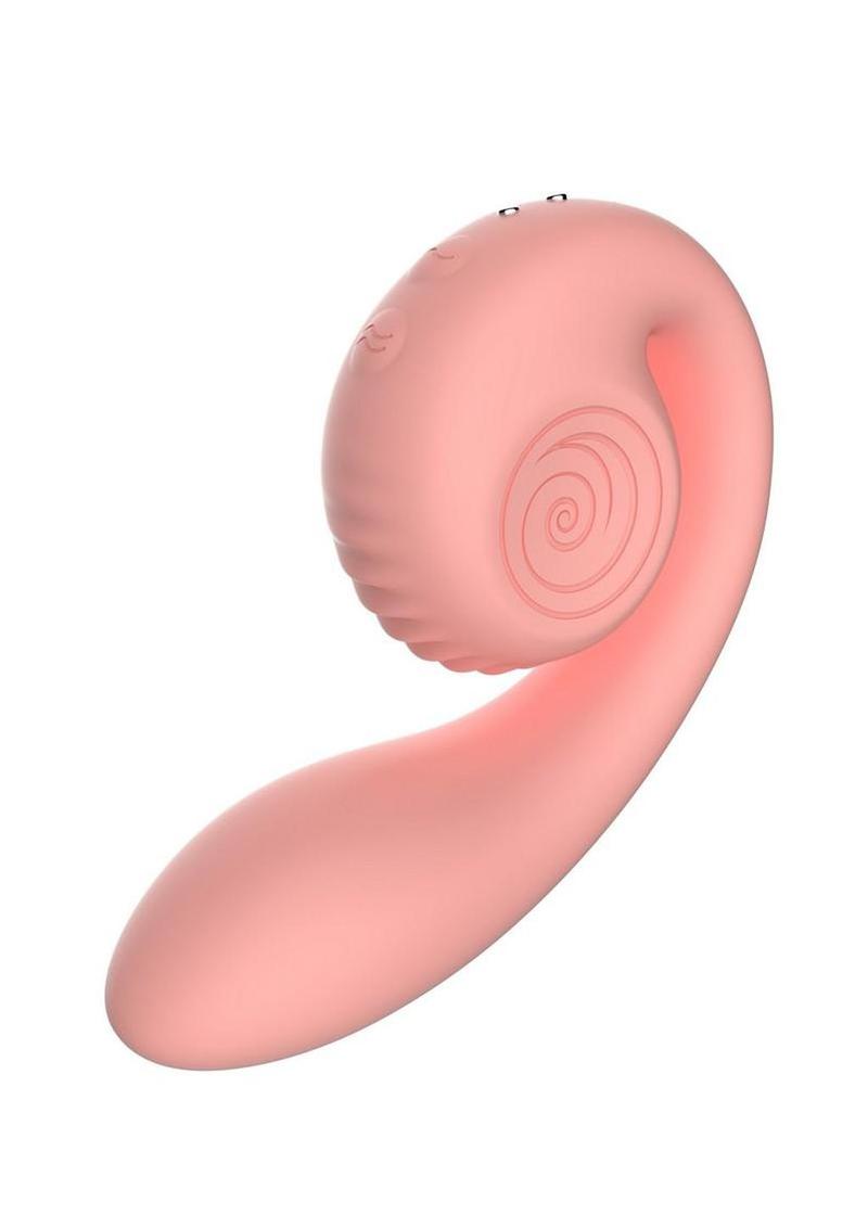 Svibe Snail Gizi Rechargeable Silicone Rabbit Vibrator - Peachy