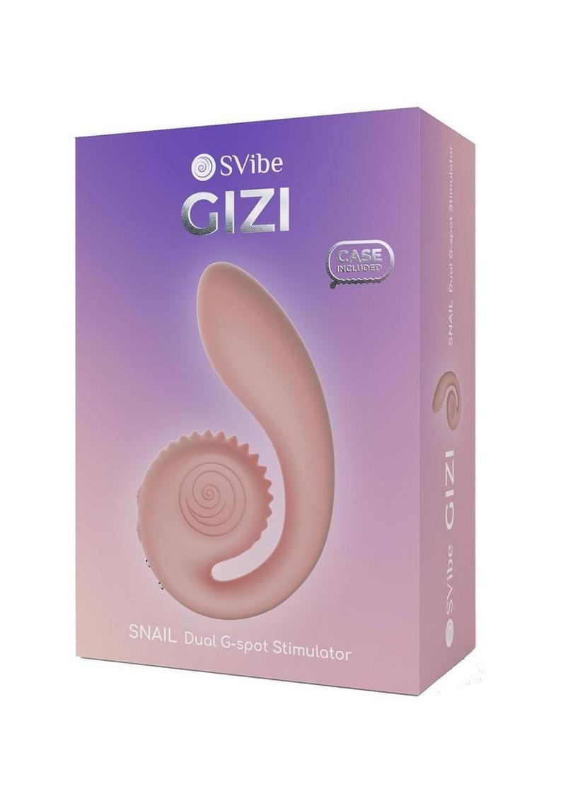 Svibe Snail Gizi Rechargeable Silicone Rabbit Vibrator - Peachy - Pink