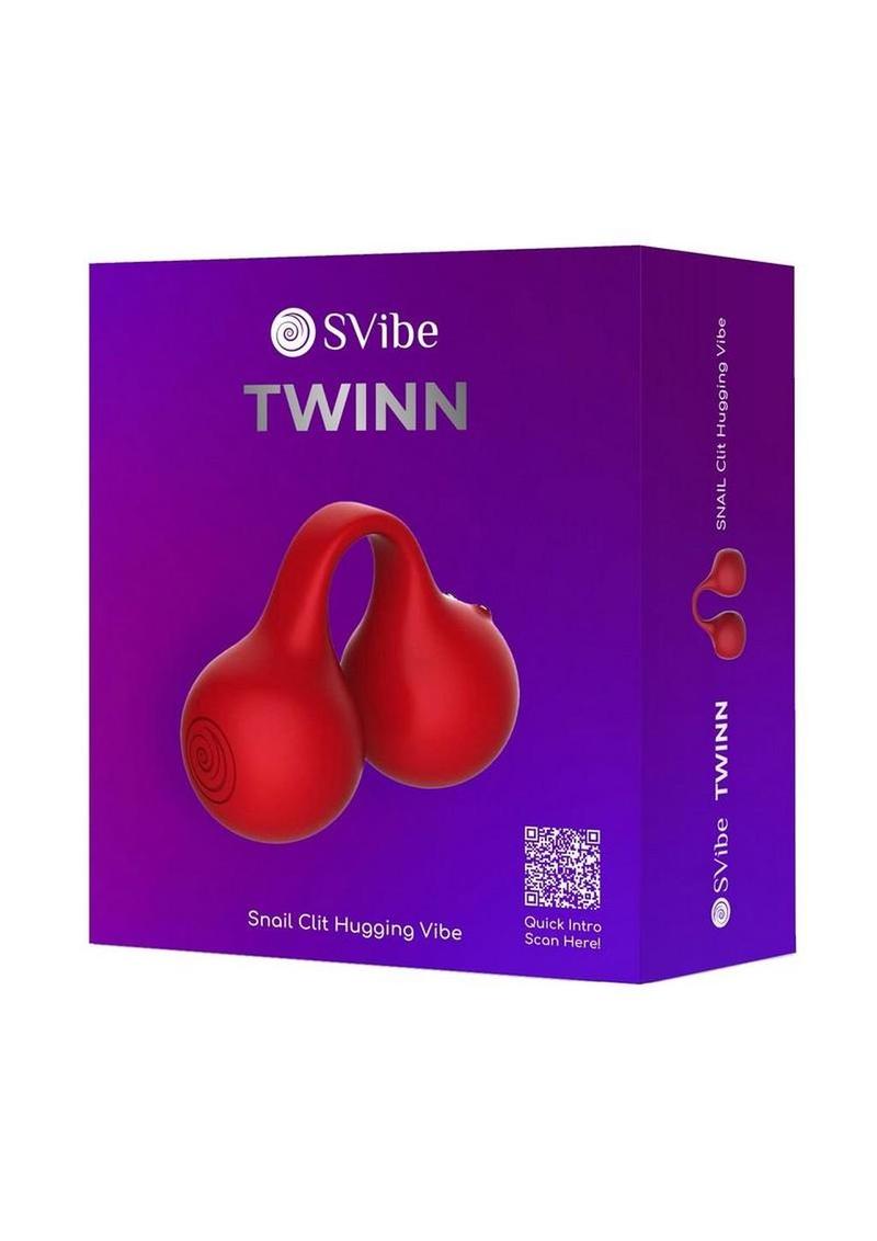 Svibe Snail Twinn Rechargeable Silicone Finger Vibrator - Cherry
