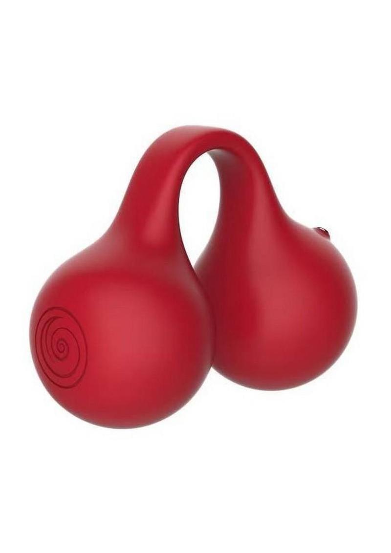 Svibe Snail Twinn Rechargeable Silicone Finger Vibrator - Cherry