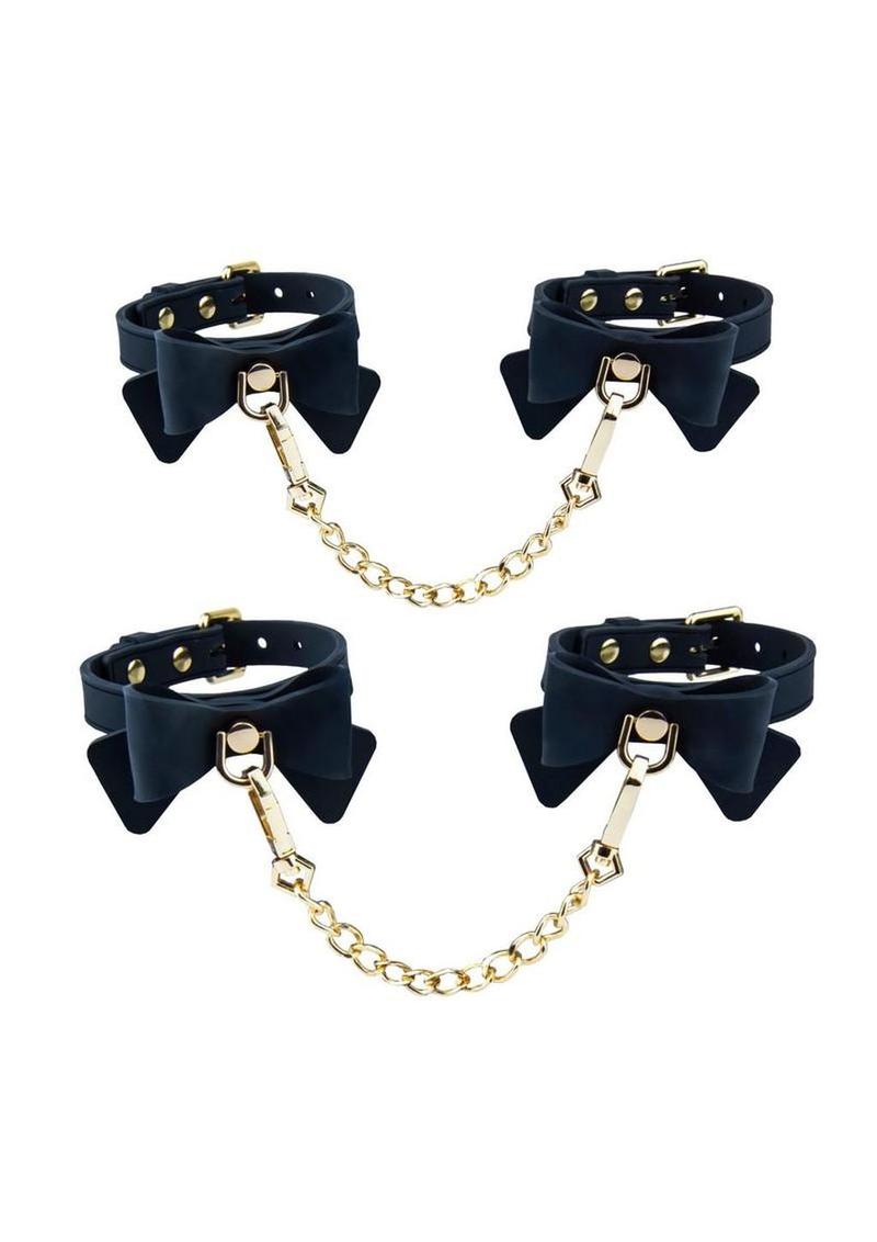 Temptasia Ardor Silicone Wrist and Ankle Restraints with Bow