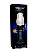The Male Rose Pro Rechargeable Thrusting Rotating Masturbator - Black/Clear