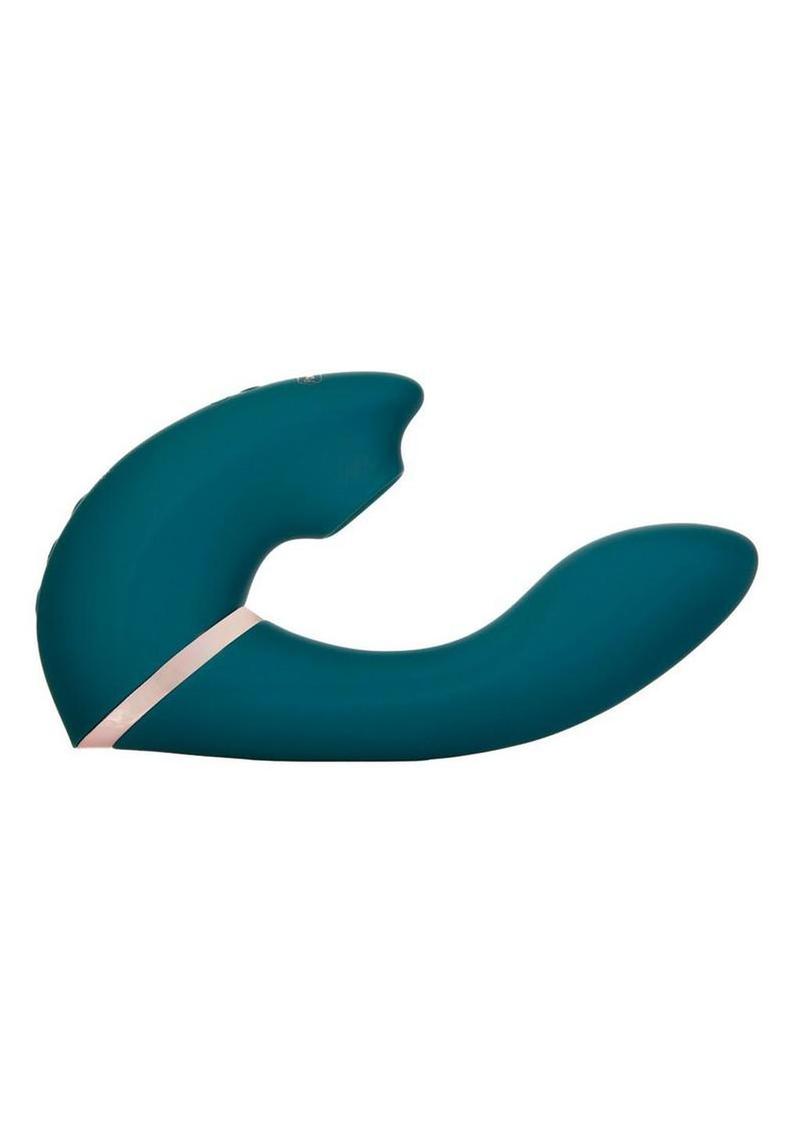 The Monarch Swan Rechargeable Silicone Transform Vibrator - Teal
