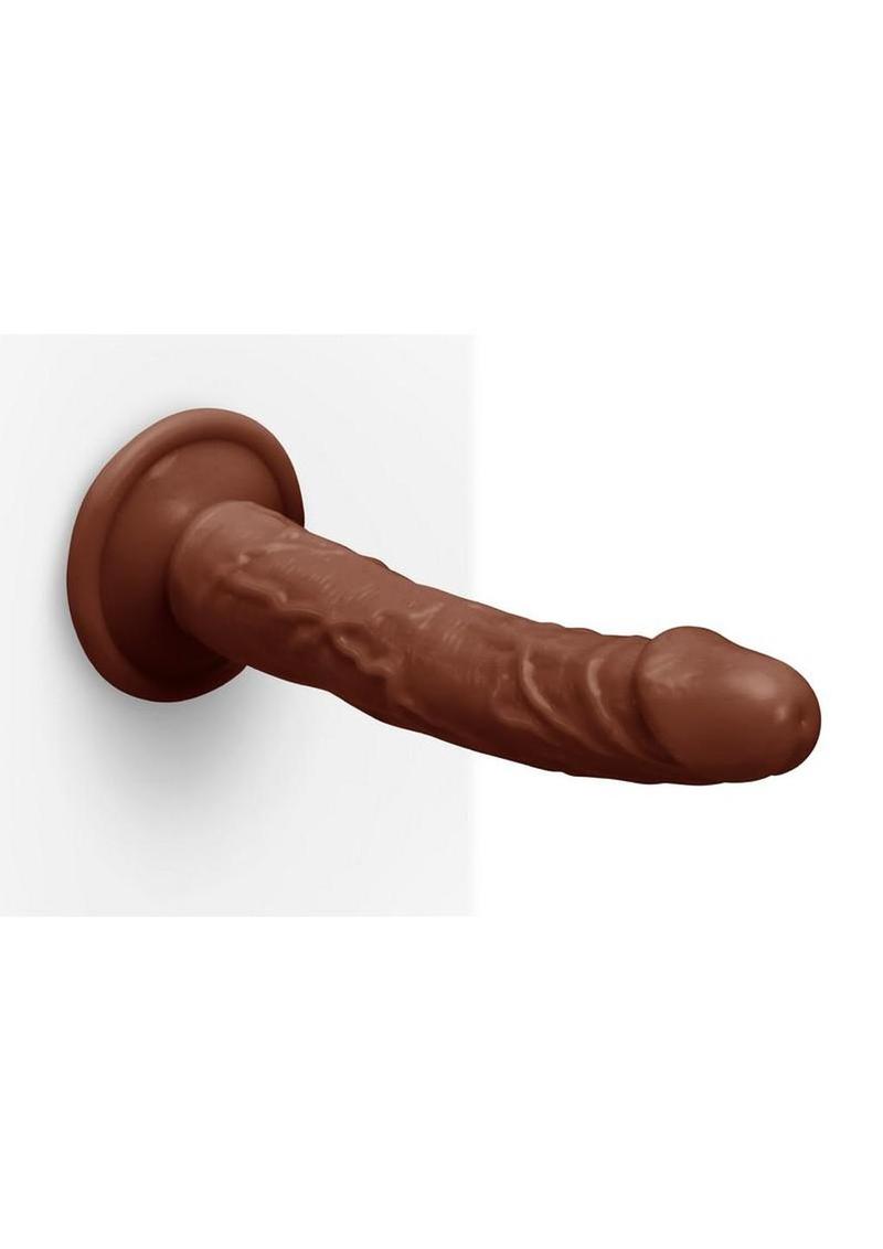 Together Realistic Dildo with Suction Base - Chocolate - 6.75in
