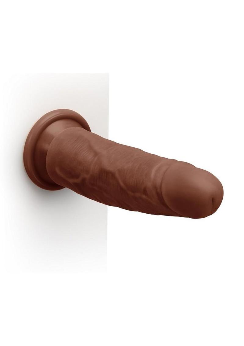 Together Realistic Dildo with Suction Base - Chocolate - 7.75in