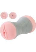 Travel Gripper Dual Density Stroker - Pussy and Ass - Pink