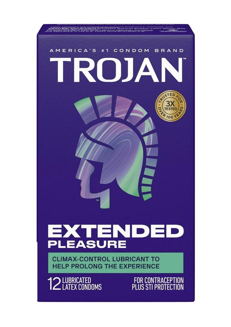 Trojan Condom Pleasures Extended Climax Control Lubricant - 12 Pack