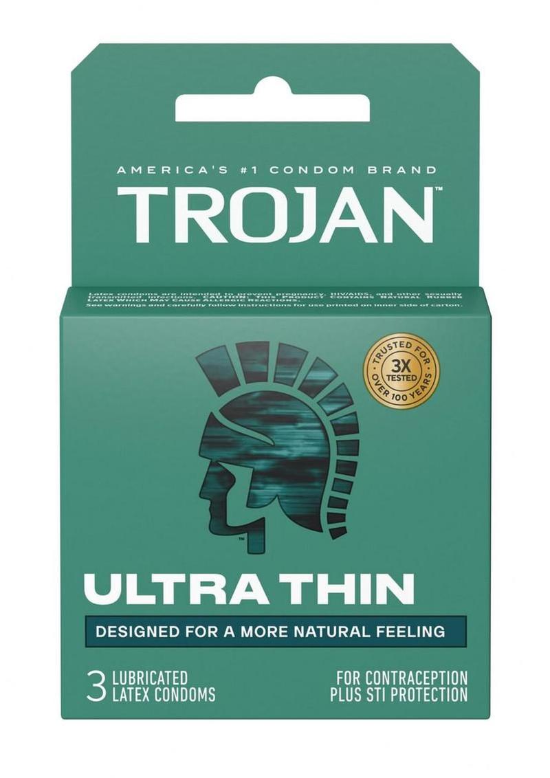 Trojan Condom Sensitivity Ultra Thin Lubricated - 3 Pack
