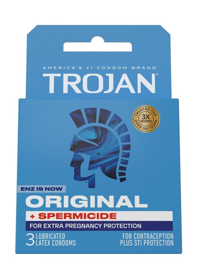 Trojan Enz Condom with Spermicidal Lubricant - 3 Pack