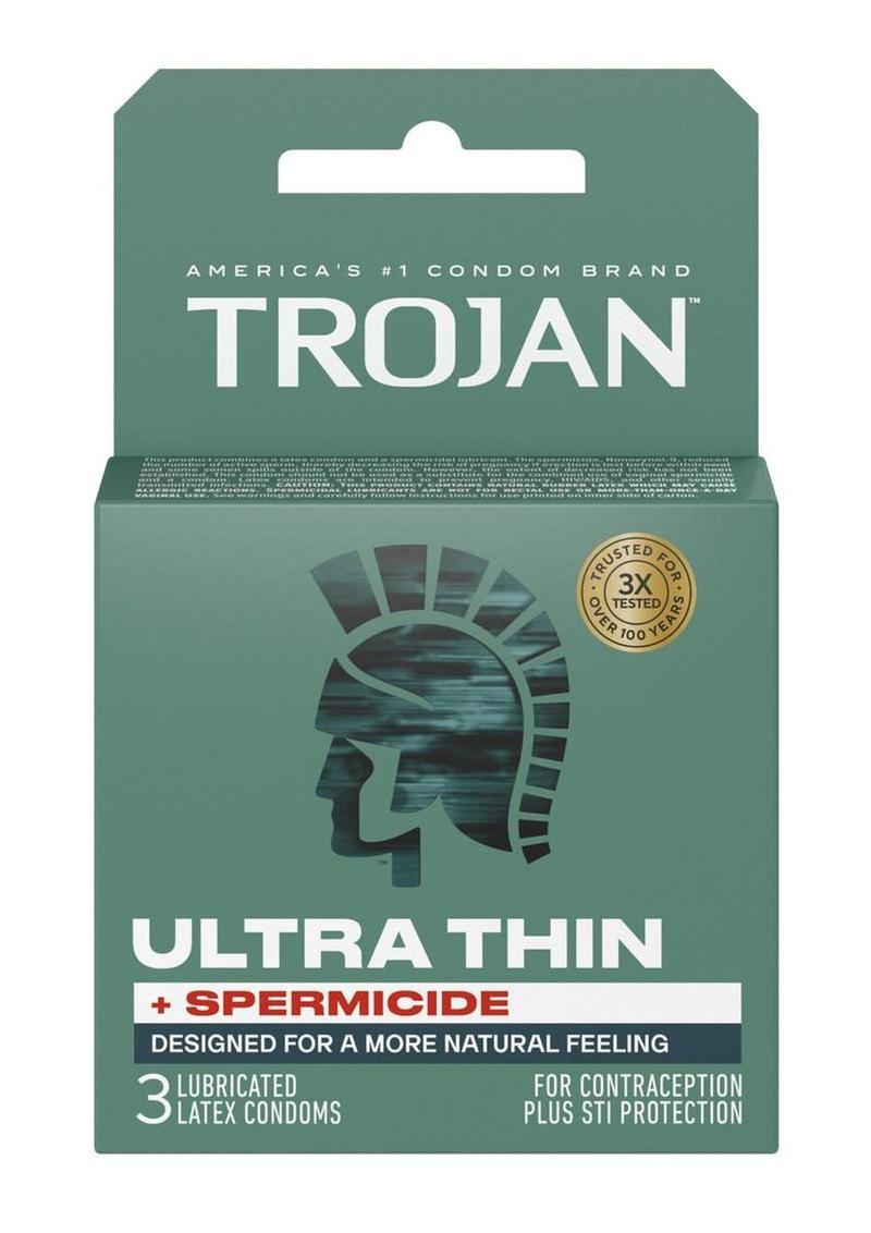 Trojan Ultra Thin Armor Spermicide Condom - 3 Pack