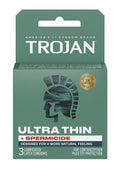 Trojan Ultra Thin Armor Spermicide Condom - 3 Pack