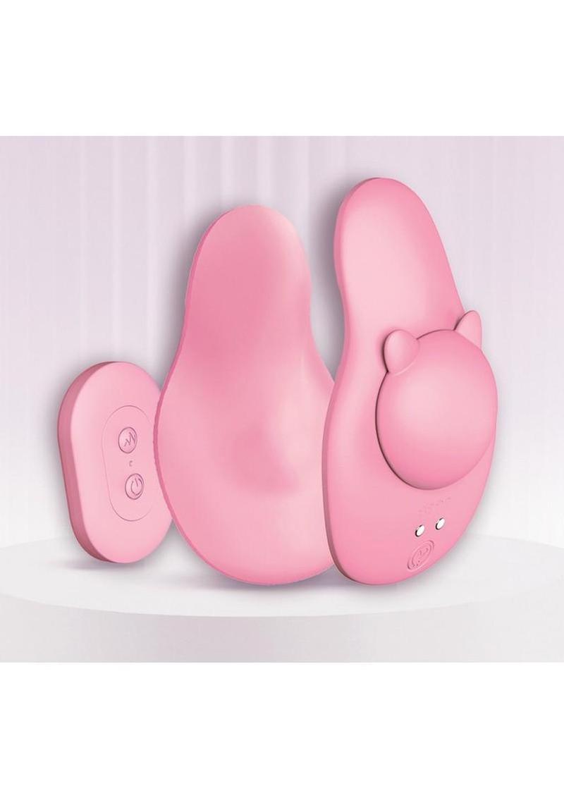 Ultra Here Kitty Kitty Rechargeable Silicone Panty Vibe with Remote Control
