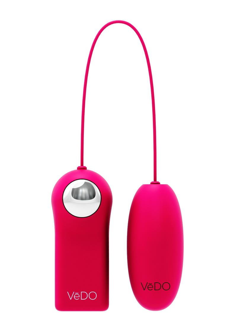 Vedo Ami Silicone Bullet Vibrator with Remote Control - Foxy - Pink