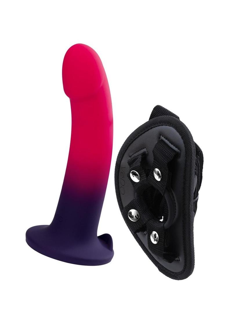Vedo Duo Silicone Dildo with Harness