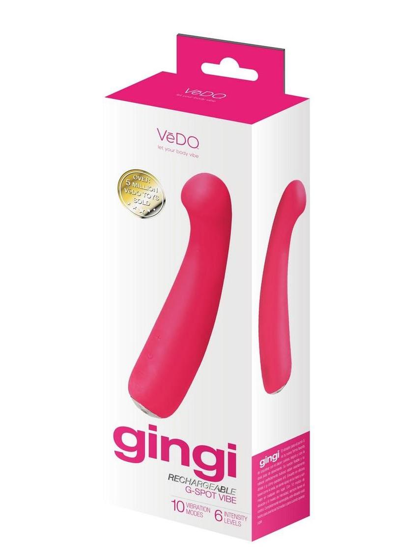 Vedo Gingi Rechargeable Silicone G-Spot Vibrator - Pink