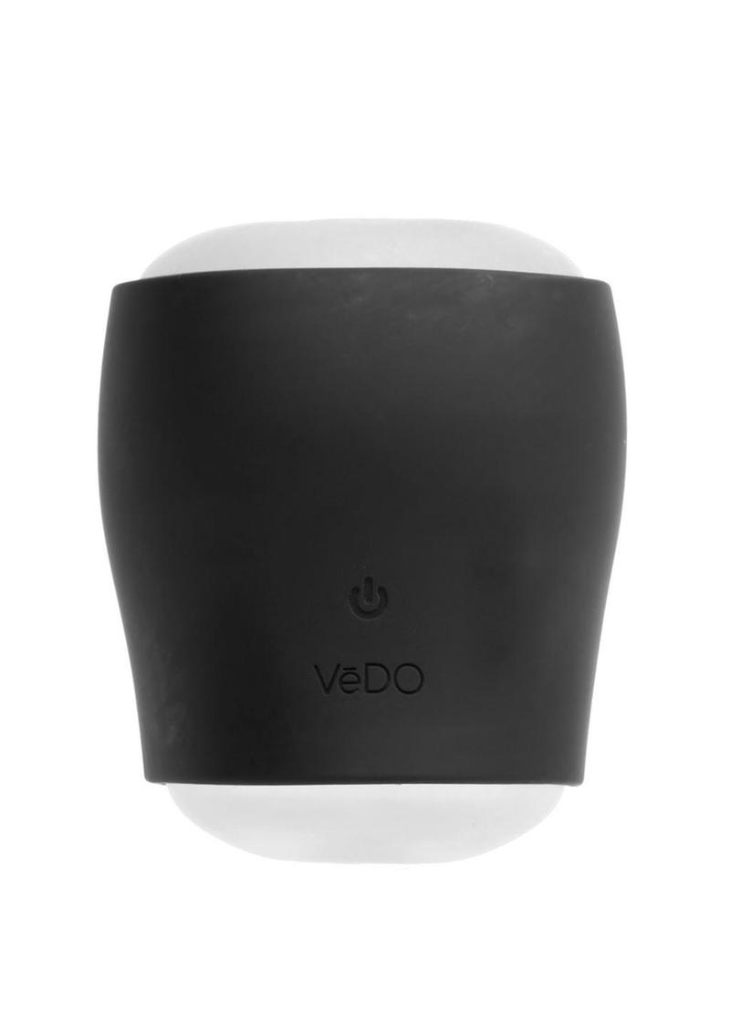 Vedo Grip Rechargeable Silicone Vibrating Sleeve - Just - Black/Glow In The Dark
