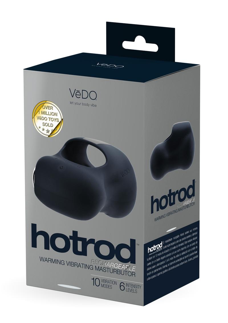 Vedo Hotrod Silicone Rechargeable Warming Masturbator - Just - Black