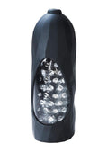 Vedo Hummer 2.0 Silicone Rechargeable Vibrating Stroker - Crystal Clear/Black Pearl - Black/Clear