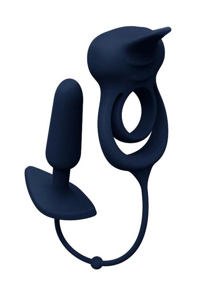 Vedo Humper Rechargeable Silicone Dual C-Ring with Anal Plug
