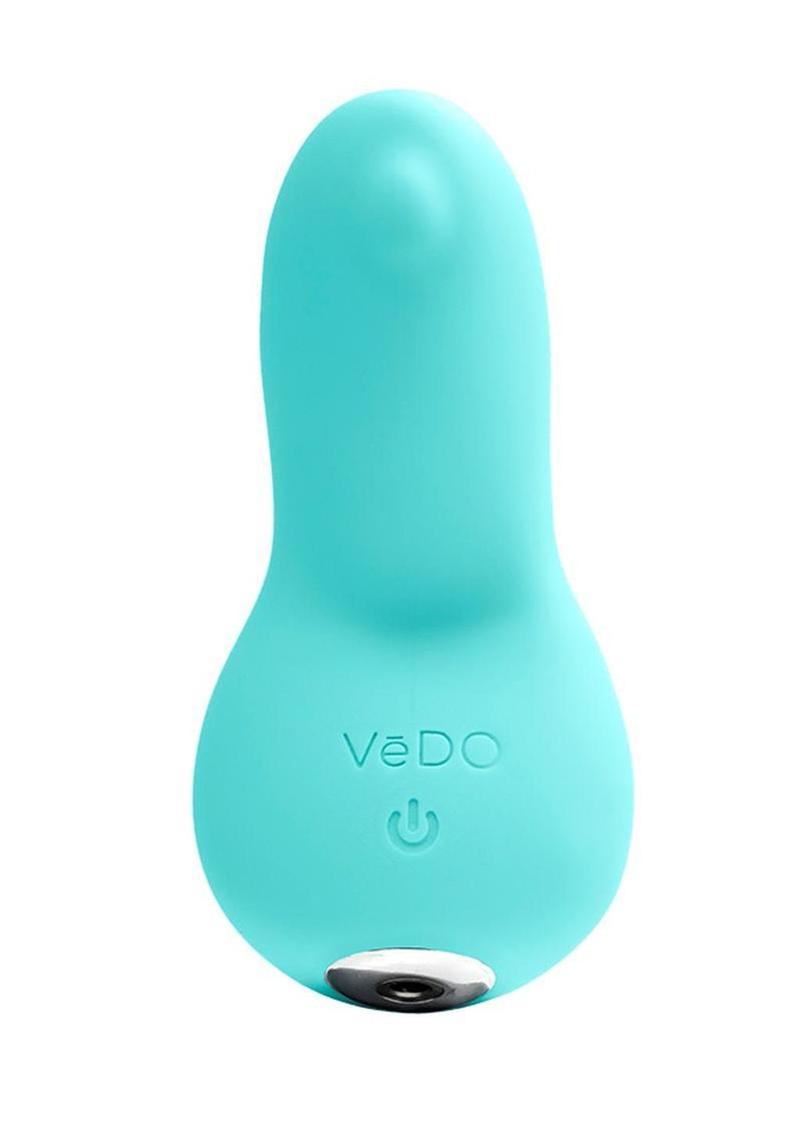 Vedo Izzy Rechargeable Silicone Vibrator - Tease Me - Teal/Turquoise