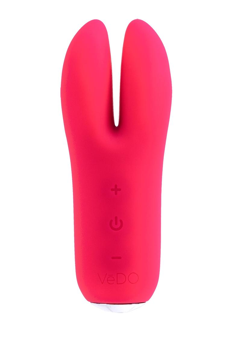 Vedo Kitti Silicone Rechargeable Dual Vibrator - Foxy - Pink