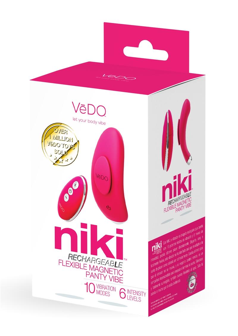 Vedo Niki Rechargeable Silicone Panty Vibe - Foxy - Pink