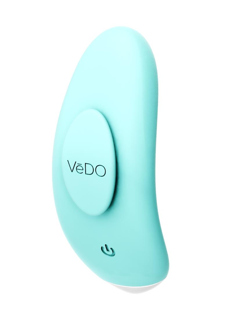 Vedo Niki Rechargeable Silicone Panty Vibe - Tease Me - Blue/Turquoise