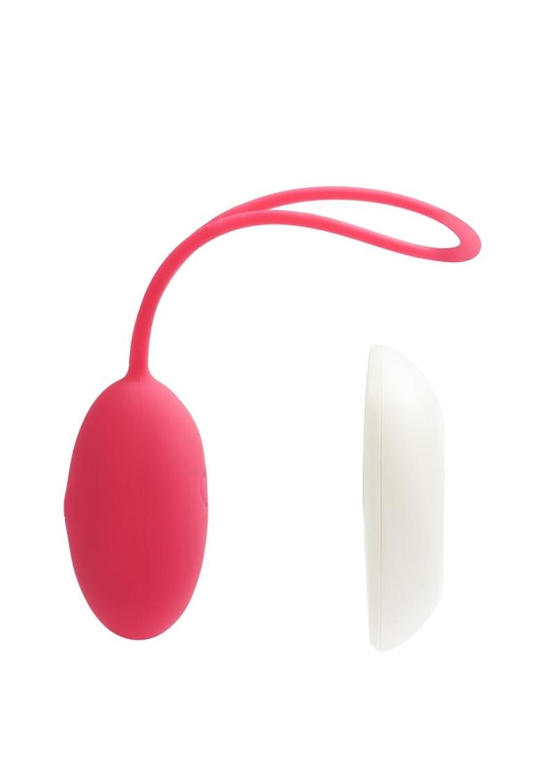 Vedo Peach Rechargeable Silicone Egg Vibrator with Remote Control - Foxy