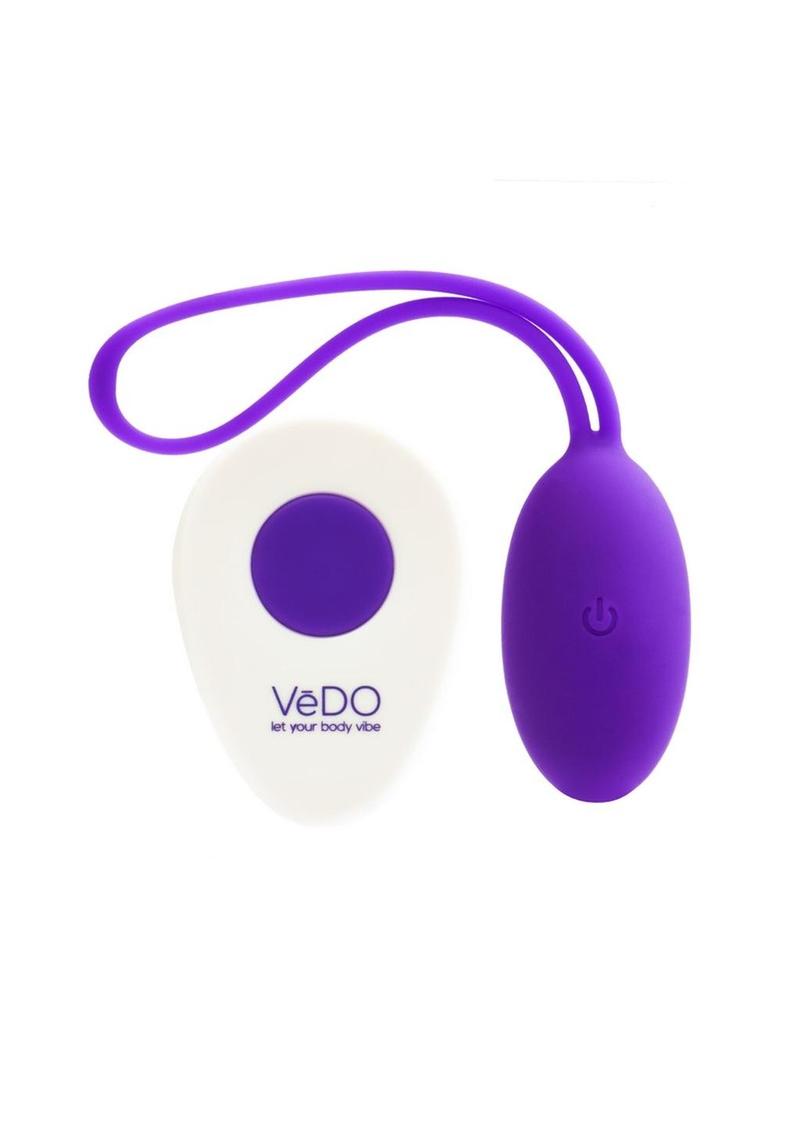 Vedo Peach Rechargeable Silicone Egg Vibrator with Remote Control - Into You