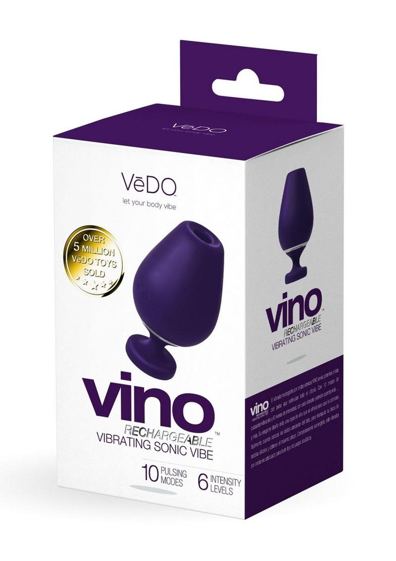 Vedo Vino Silicone Rechargeable Sonic Clitoral Vibrator - Purple
