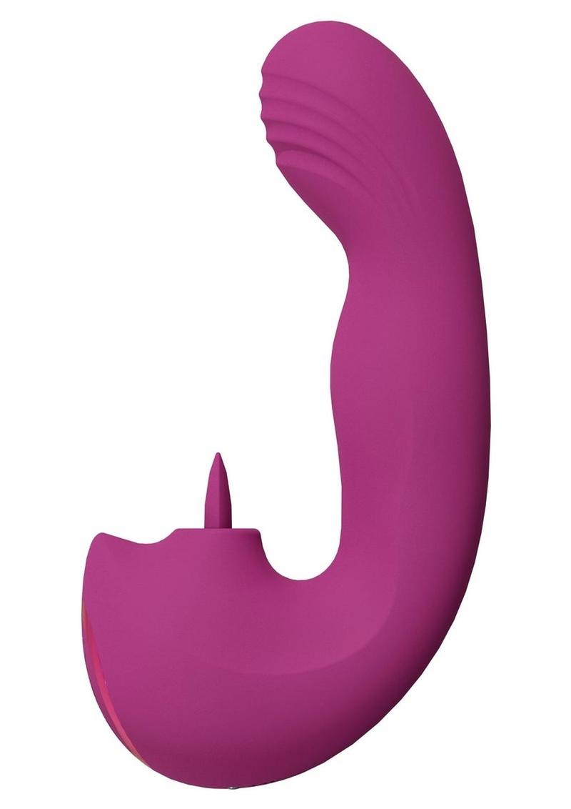 Vive Riko Rechargeable Silicone Triple Motor G-Spot Finger Motion Vibrator - Pink