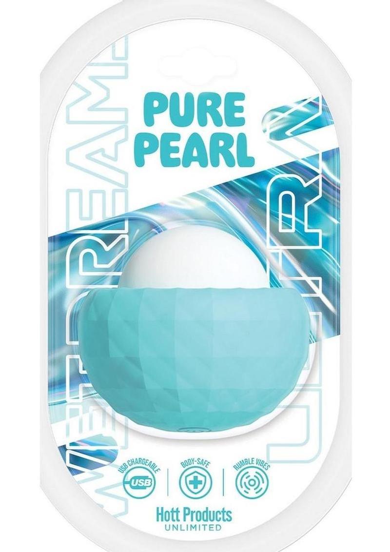 Wet Dreams Pure Pearl Rechargeable Silicone Multi-Speed Mini Vibe Massager - Aqua
