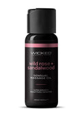 Wicked Sensual Massage Oil 4oz - Wild Rose and Sandlewood