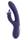 Wings Of Frenzy Rechargeable Silicone Multi Vibrator with Clitoral Stimulator - Purple