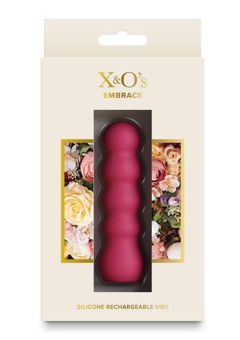 X and O's Embrace Rechargeable Silicone Compact Vibrator - Pink