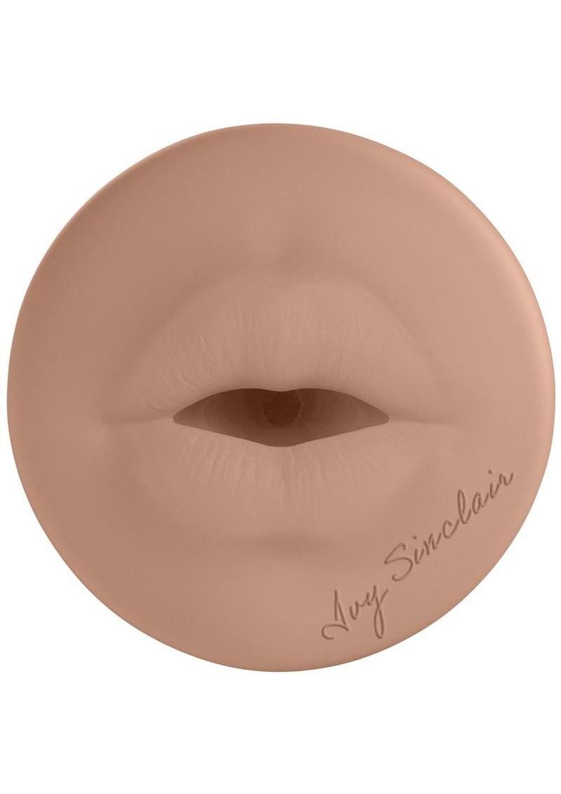 Xkin Ivy Sinclair Rechargeable Vibrating Torch Masturbator - Female Mouth - Metallic