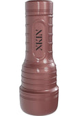 Xkin Lyra Jade Rose Rechargeable Vibrating Torch Masturbator - Female Ass - Chocolate/Rose Gold