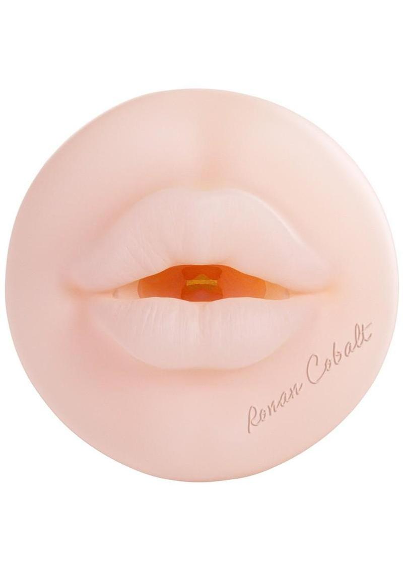 Xkin Ronan Cobalt Rechargeable Vibrating Torch Masturbator - Male Mouth - Metallic